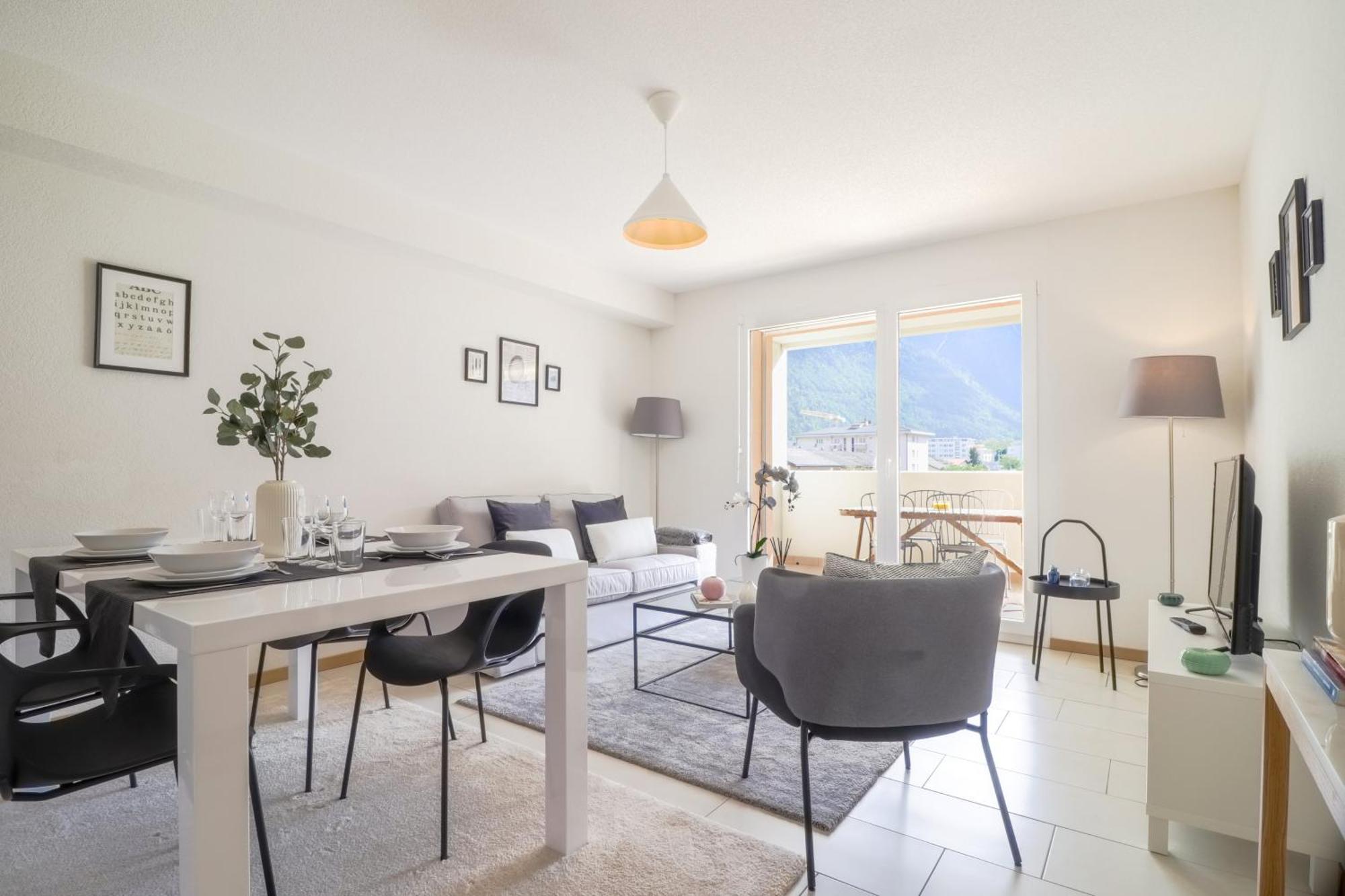 Modern Apartment Close To Martigny Train Station Esterno foto